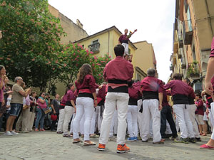 Temps de Flors 2015. Trobada castellera amb Marrecs de Salt, els Xics de Granollers i els Sagals d'Osona