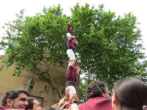 Temps de Flors 2015. Trobada castellera amb Marrecs de Salt, els Xics de Granollers i els Sagals d'Osona