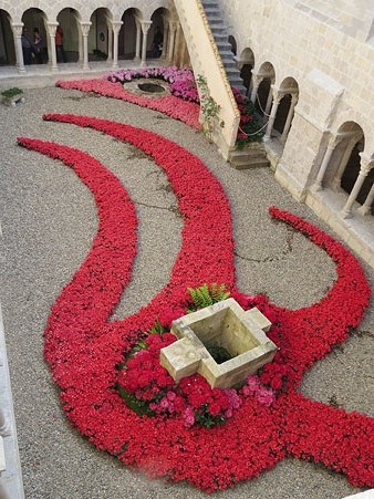 La decoració floral, des del claustre superior