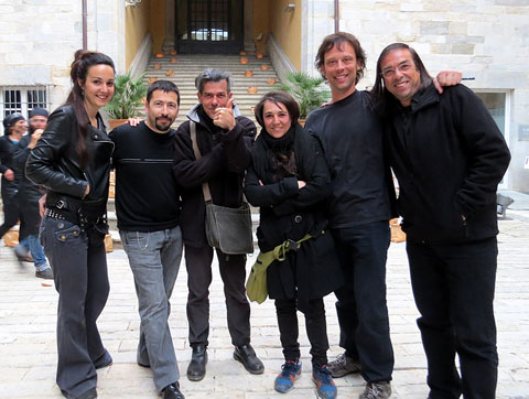 Els Berros de la Cort abans de comen&ccedil;ar l'espectacle