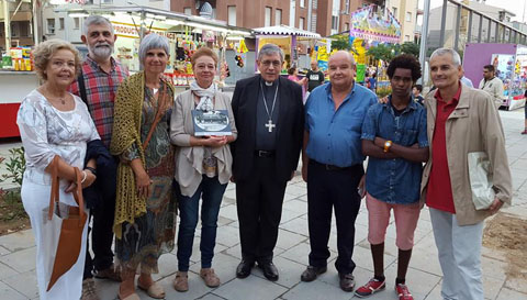 Rebuda al pregoner de la Festa Major Josep Maria Soler, abat de Montserrat, nascut a Santa Eugènia