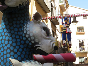 Festes de Primavera de Girona 2016. Penjada del Tarl&agrave;. El preg&oacute;
