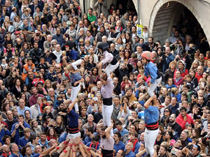 Fires 2015. Diada Castellera de Sant Narc&iacute;s amb Marrecs de Salt, Minyons de Terrassa i Capgrossos de Matar&oacute;