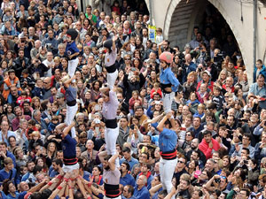 Fires 2015. Diada Castellera de Sant Narc&iacute;s amb Marrecs de Salt, Minyons de Terrassa i Capgrossos de Matar&oacute;