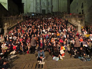 Fires 2015. Cantada d'Havaneres pel grup Terra Endins a les escales de la Catedral