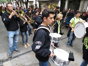 Fires 2015. Penjada del Tarlà a l'Argenteria amb la Mula Baba i la Girona Marxing Band