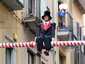 Fires 2015. Penjada del Tarlà a l'Argenteria amb la Mula Baba i la Girona Marxing Band