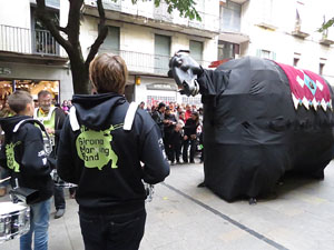 Fires 2015. Penjada del Tarlà a l'Argenteria amb la Mula Baba i la Girona Marxing Band