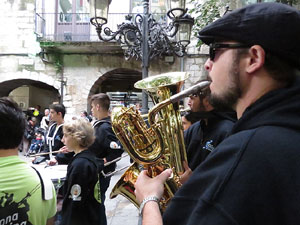 Fires 2015. Penjada del Tarlà a l'Argenteria amb la Mula Baba i la Girona Marxing Band