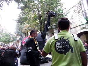 Fires 2015. Penjada del Tarlà a l'Argenteria amb la Mula Baba i la Girona Marxing Band