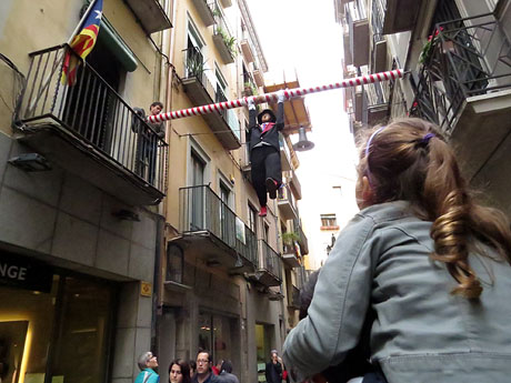 Fires 2015. Penjada del Tarlà a l'Argenteria amb la Mula Baba i la Girona Marxing Band