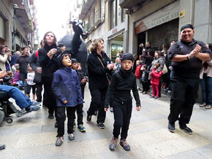 Fires 2015. Penjada del Tarl&agrave; a l'Argenteria amb la Mula Baba i la Girona Marxing Band