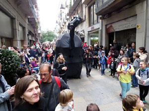 Fires 2015. Penjada del Tarl&agrave; a l'Argenteria amb la Mula Baba i la Girona Marxing Band