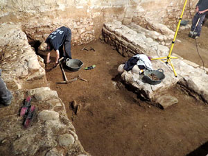 Excavacions a l'Hospital dels Capellans o dels Clergues