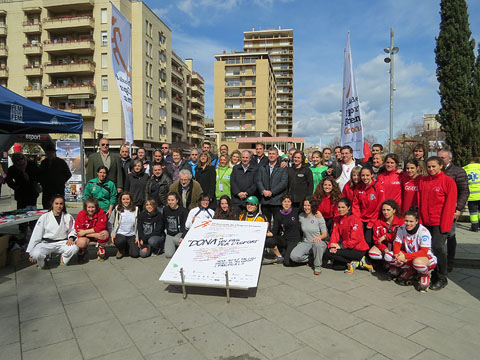 Foto oficial de grup de la Jornada de l'Esport Femení 2016