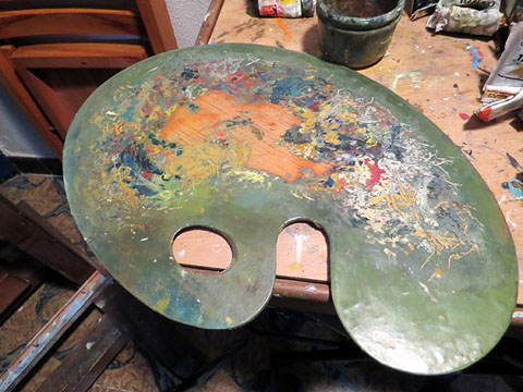 La paleta de l'artista