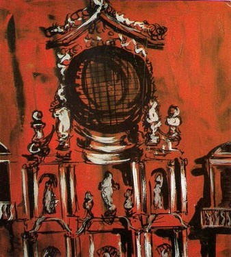 Façana de la Catedral. Oli de Mercè Ferré