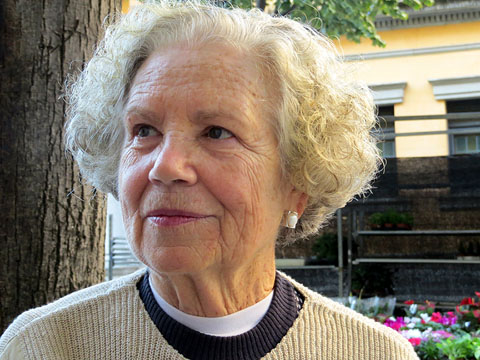 Mercè Ferré, a la Rambla de la Llibertat