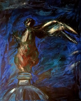 L'Àngel de la Catedral. Oli de Mercè Ferré