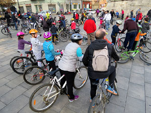 Bicicletada de Reis organitzada pel col&middot;lectiu Moute en bici