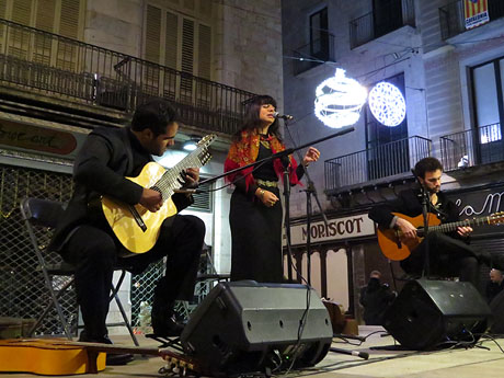 Nadal 2015 a Girona. Encesa de les llums de Hanukk&agrave; a la pla&ccedil;a del Vi