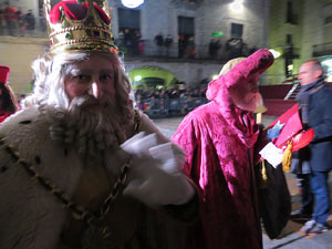 La Cavalcada de Reis 2016. Arribada a la plaça del Vi i rebuda de l'alcalde