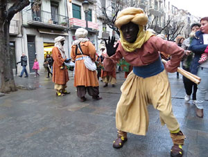 La Cavalcada de Reis 2016. La precavalcada pels carrers de Girona