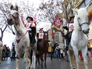 La Cavalcada de Reis 2016. La precavalcada pels carrers de Girona
