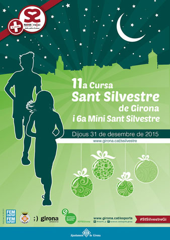 Cartell de la 11a. edici&oacute; de la Cursa de Sant Silvestre de Girona 2015