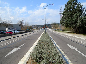 Ponts de Girona. El pont de l'Aurora en el límit dels barris de Pedret i Pont Major