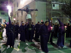 Setmana Santa 2016 a Girona. Process&oacute; del Sant Enterrament