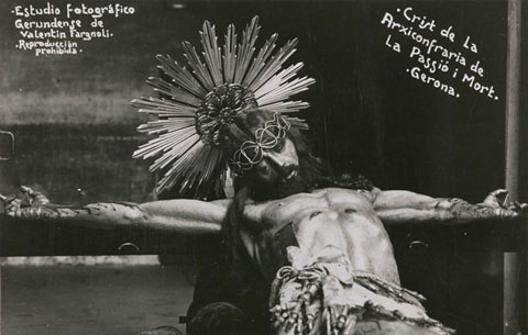 El Crist de l'Arxiconfraria de la Passió i de la Mort, de l'església del Carme de Girona. 1934