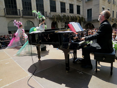 L'espectacle a la pla&ccedil;a del Vi