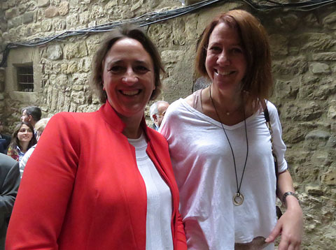 Les alcaldesses d'Albi i Girona, St&eacute;phanie Guiraud-Chaumeil i Marta Madrenas