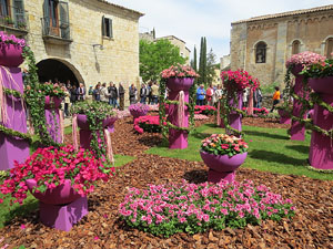 Temps de Flors 2016. Muntatges i instal&middot;lacions a la pla&ccedil;a dels Jurats