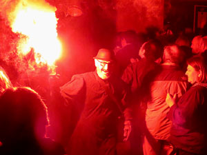 Temps de Flors 2016. Espectacle Lymbus, a càrrec de Comediants, a les escales de Sant Feliu