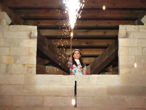 Temps de Flors 2016. Espectacle Lymbus, a càrrec de Comediants, a les escales de Sant Feliu