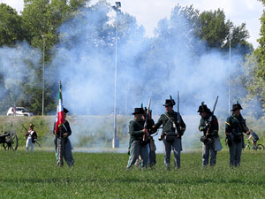 VIII Festa Reviu els Setges Napole&ograve;nics de Girona. Recreaci&oacute; d'una batalla al Parc de les Ribes del Ter