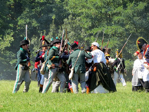 VIII Festa Reviu els Setges Napole&ograve;nics de Girona. Recreaci&oacute; d'una batalla al Parc de les Ribes del Ter