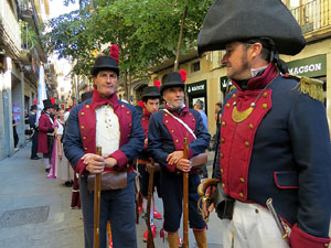 VIII Festa Reviu els Setges Napole&ograve;nics de Girona. Desfilada pels carrers del Barri Vell