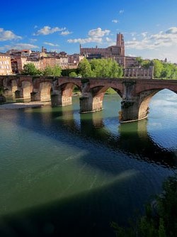 El Pont Vell amb la Catedral de Santa Cecília al fons