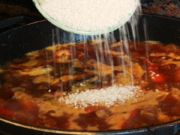 Abocant l'arròs