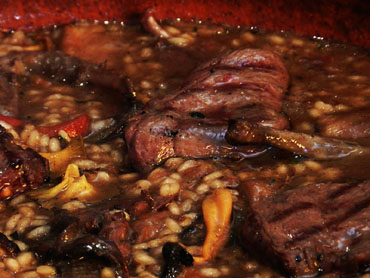 L'arròs de colomí, fet