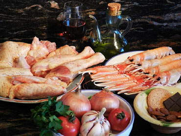 Ingredients del pollastre amb escamarlans
