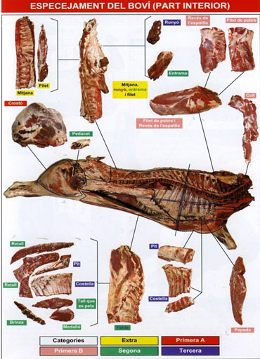 Especejament del bov&iacute; part interior