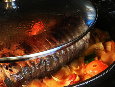 Guisant la llata amb la bresa