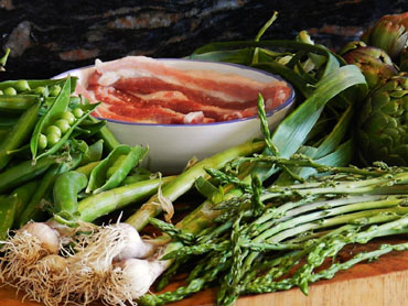 Ingredients de les verdures ofegades