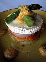 Timbal de verdures amb formatge de cabra