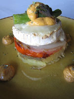 Timbal de verdures amb formatge de cabra