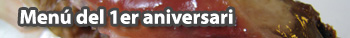 Menú 1er. aniversari